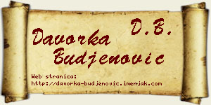 Davorka Buđenović vizit kartica